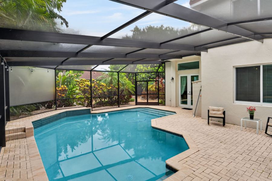 Screened pool enclosure, Palmetto Bay